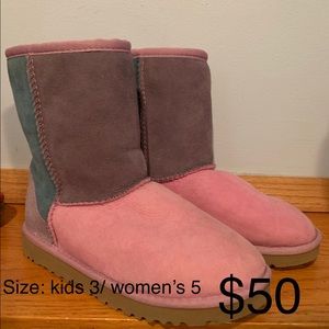 Multi colored kids UGG boots